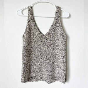 Tart Knit Sweater Tank V Neck XS Metallic Shimmer